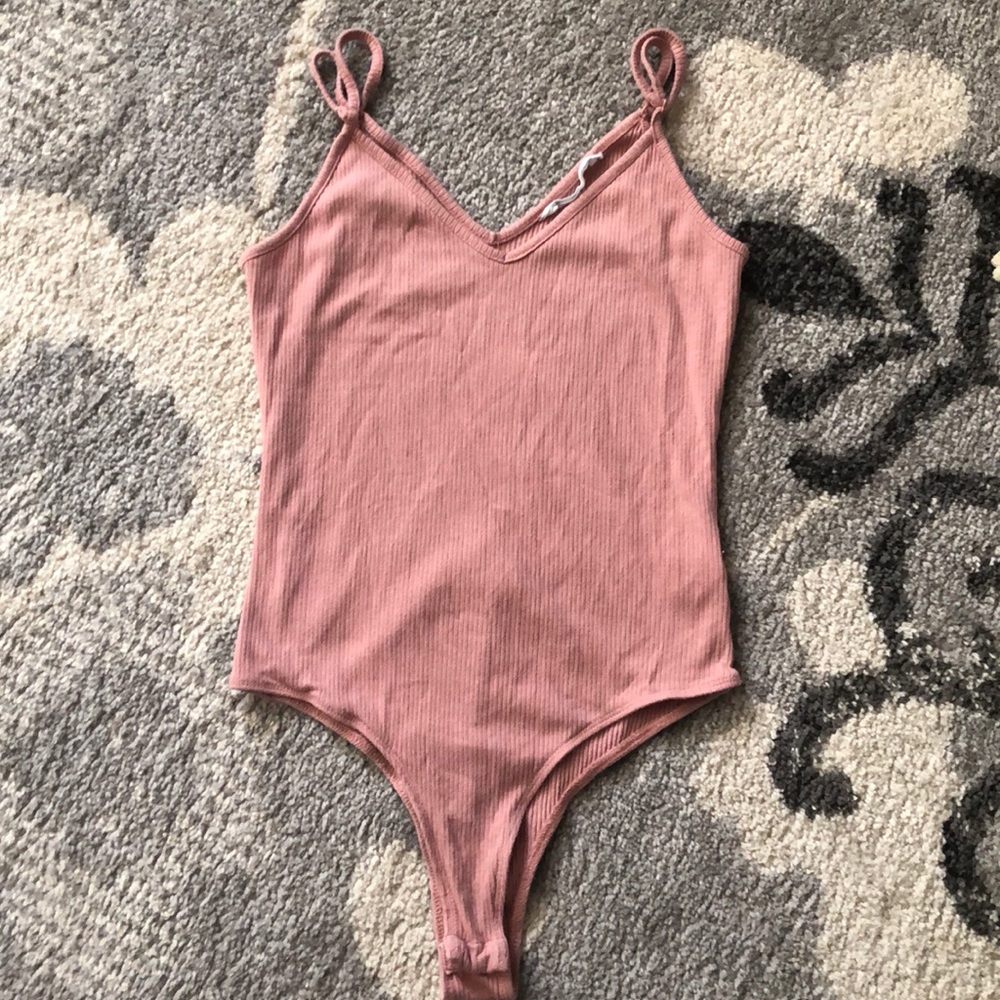 3/$20 Pink ribbed bodysuit